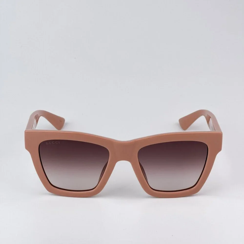 Gucci GG1714S 005 BRAND NEW Sunglasses Cloud Rose Pink Brown Gradient Women